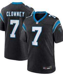 Men's Carolina Panthers Jadeveon Clowney Black Game Jersey JS6404 nicesnker