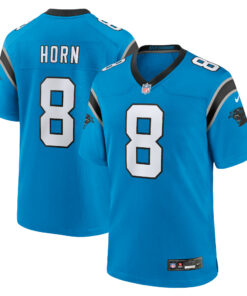Men's Carolina Panthers Jaycee Horn Blue Alternate Game Jersey JS1732 nicesnker