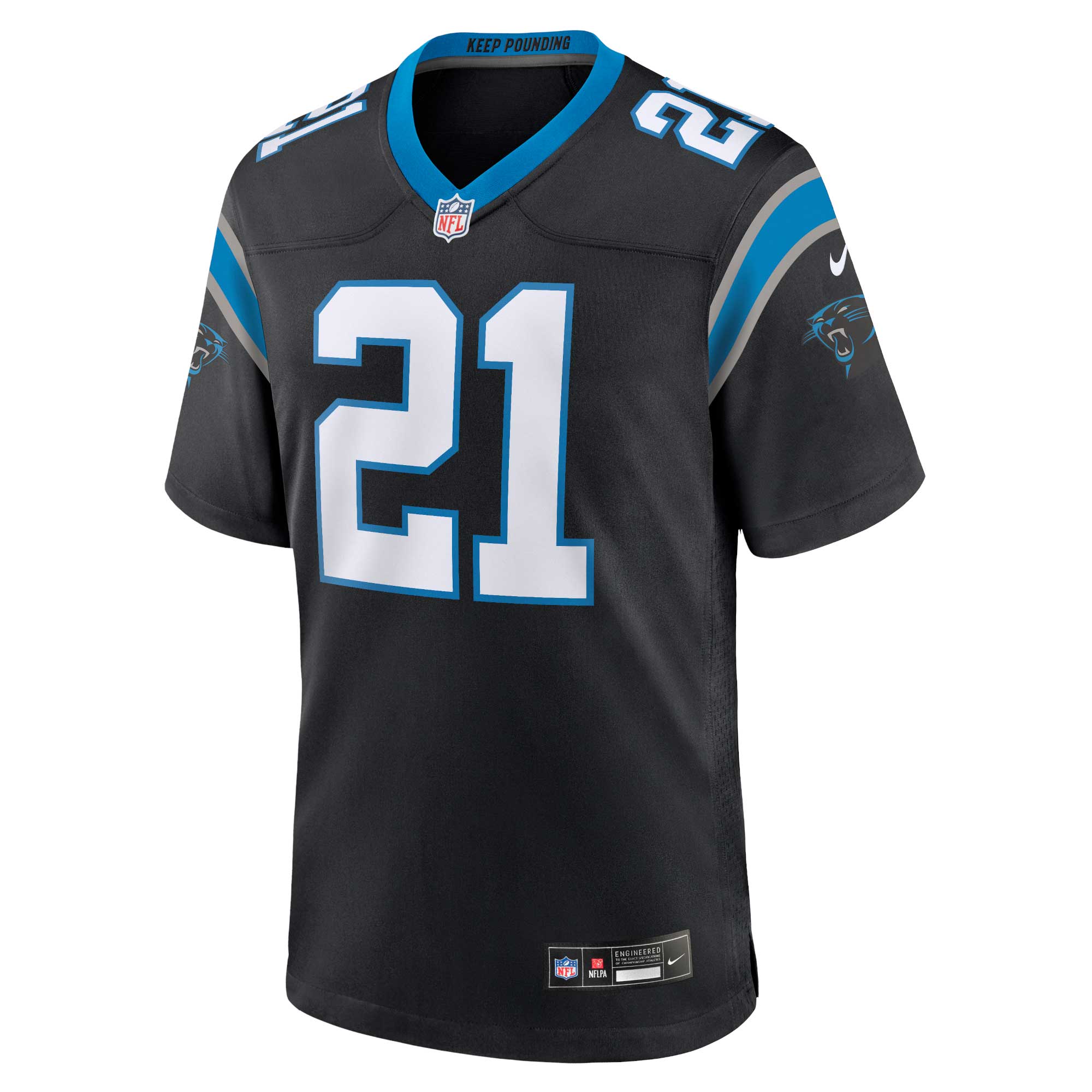Men's Carolina Panthers Jeremy Chinn Black Game Jersey JS1625 nicesnker - Image 2