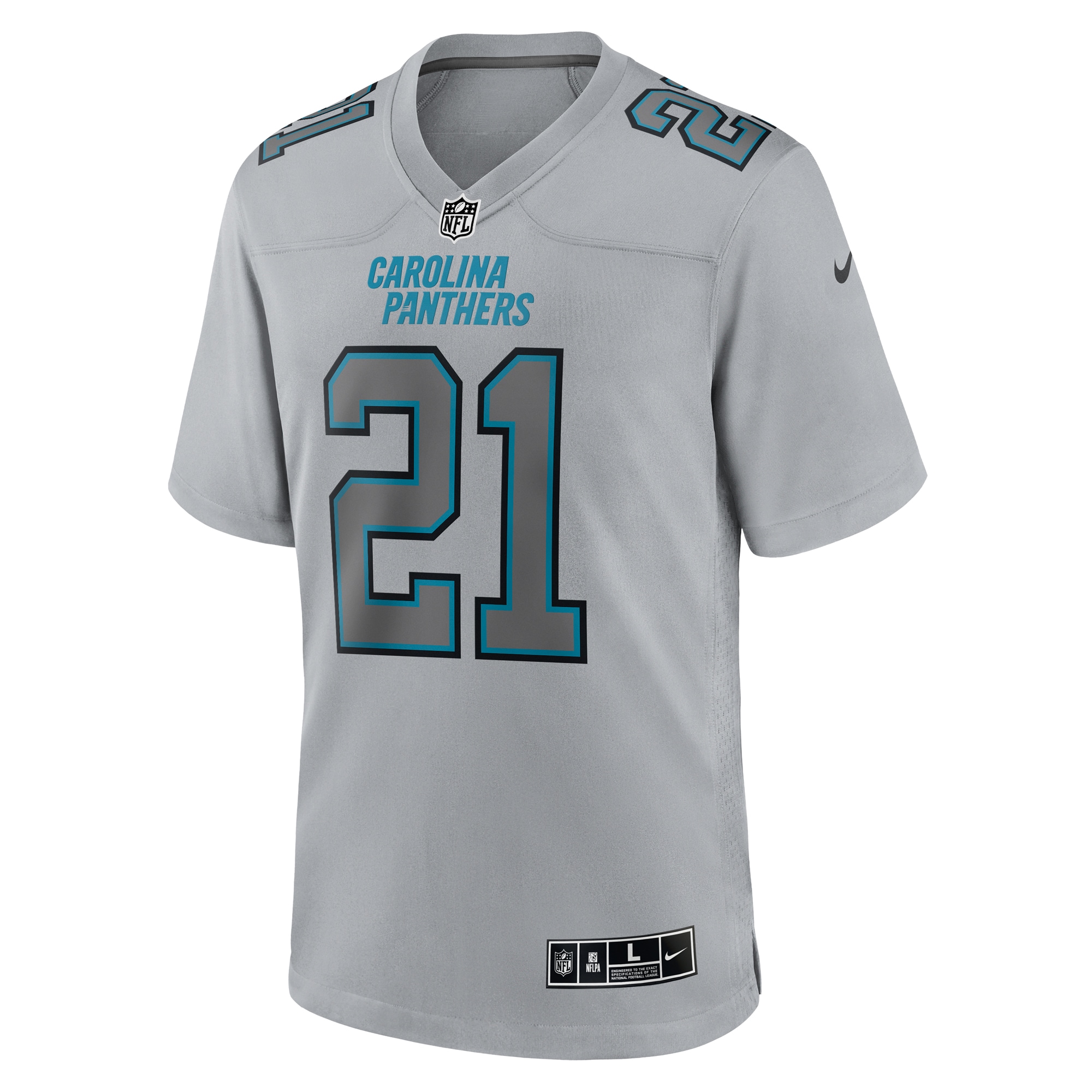 Men's Carolina Panthers Jeremy Chinn Gray Atmosphere Fashion Game Jersey JS3307 nicesnker - Image 2