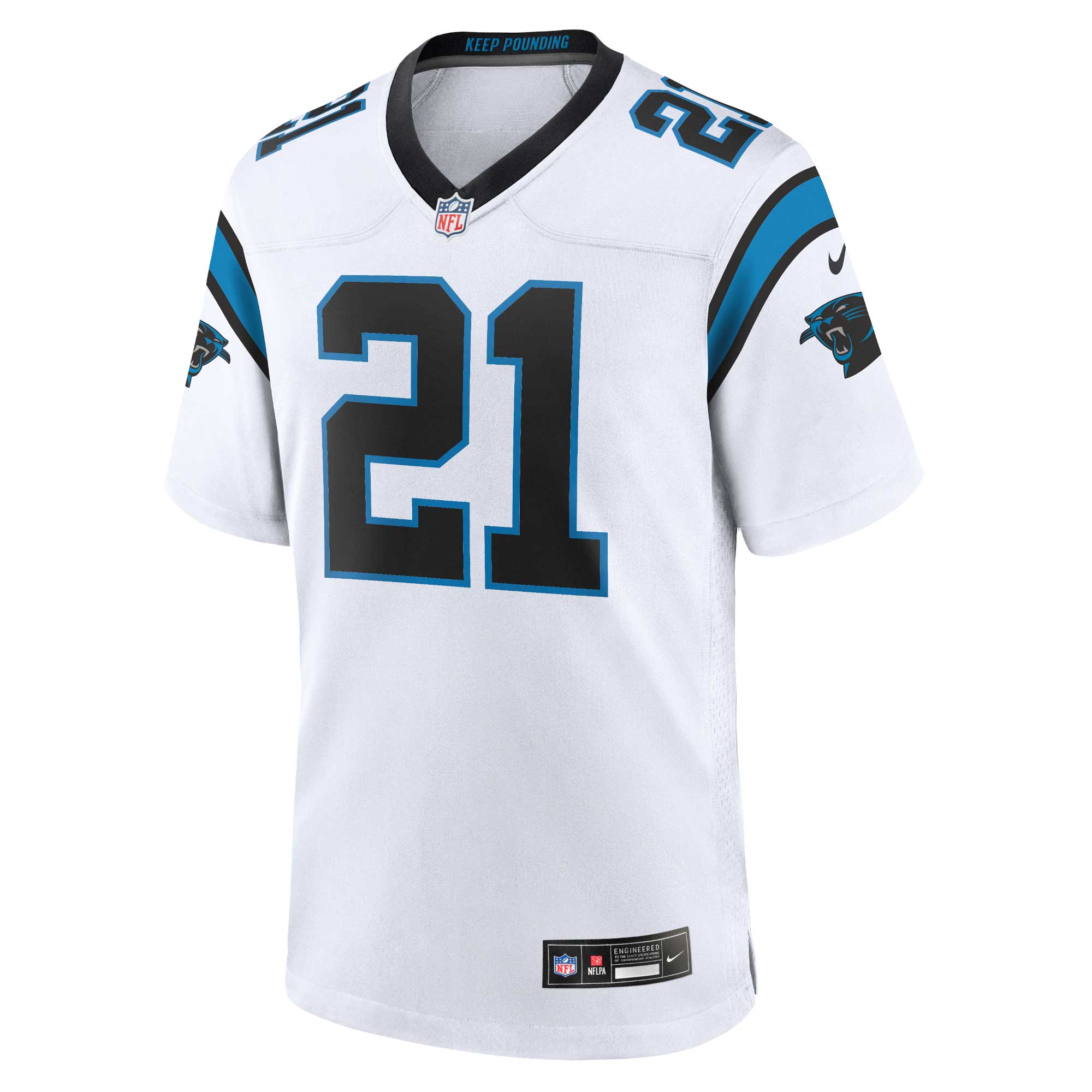 Men's Carolina Panthers Jeremy Chinn White Game Jersey JS7988 nicesnker - Image 2