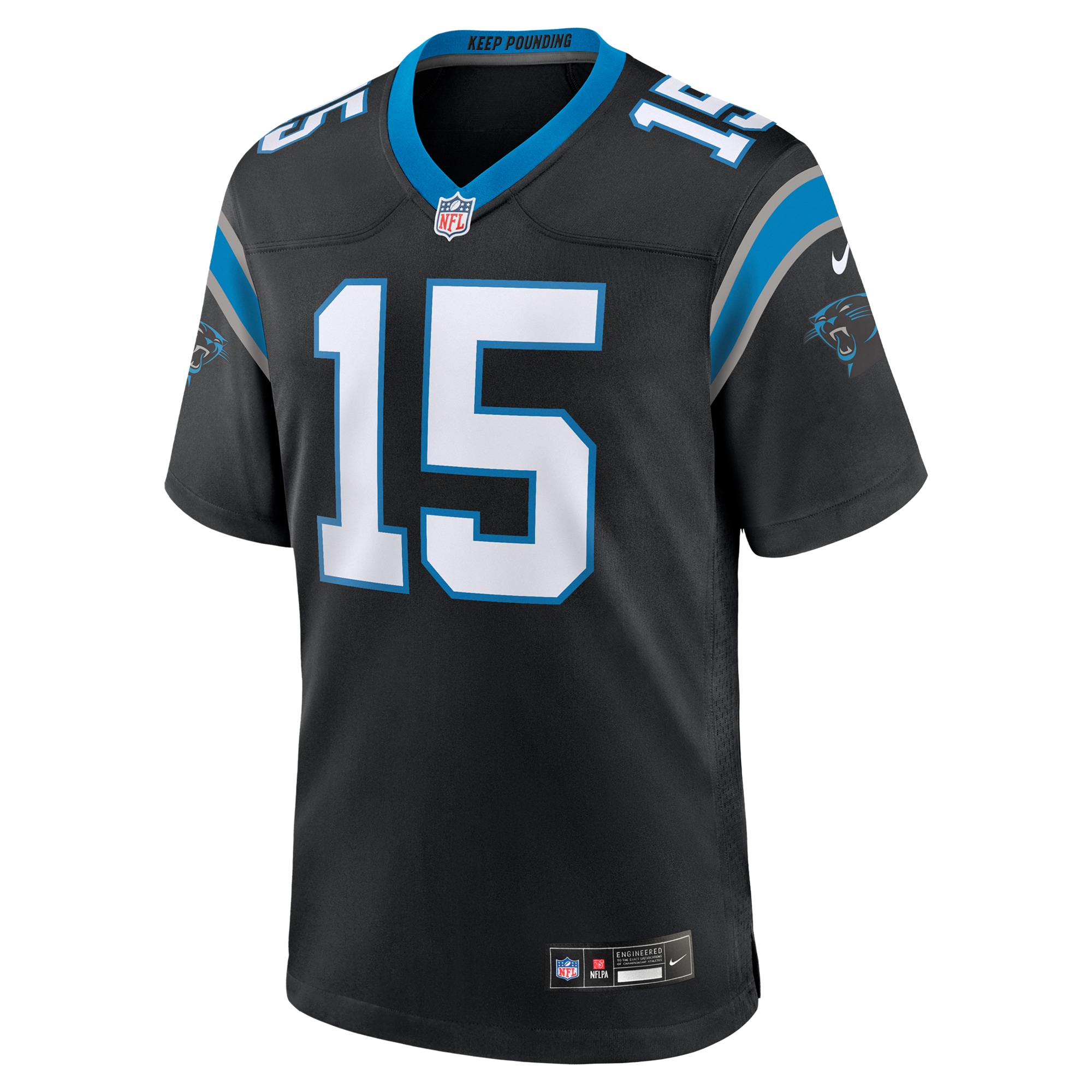 Men's Carolina Panthers Jonathan Mingo Black Game Jersey JS5524 nicesnker - Image 2