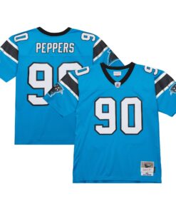 Men's Carolina Panthers Julius Peppers Mitchell & Ness Blue Legacy Jersey JS9906 nicesnker