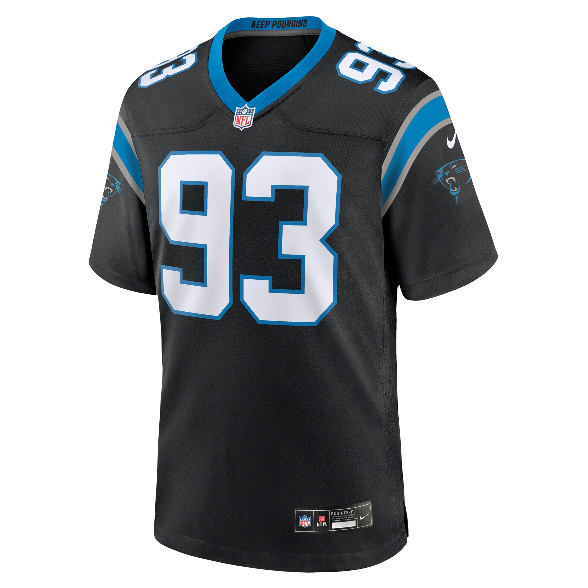Men's Carolina Panthers LaBryan Ray Black Team Game Jersey JS2737 nicesnker - Image 2