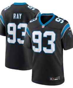 Men's Carolina Panthers LaBryan Ray Black Team Game Jersey JS2737 nicesnker