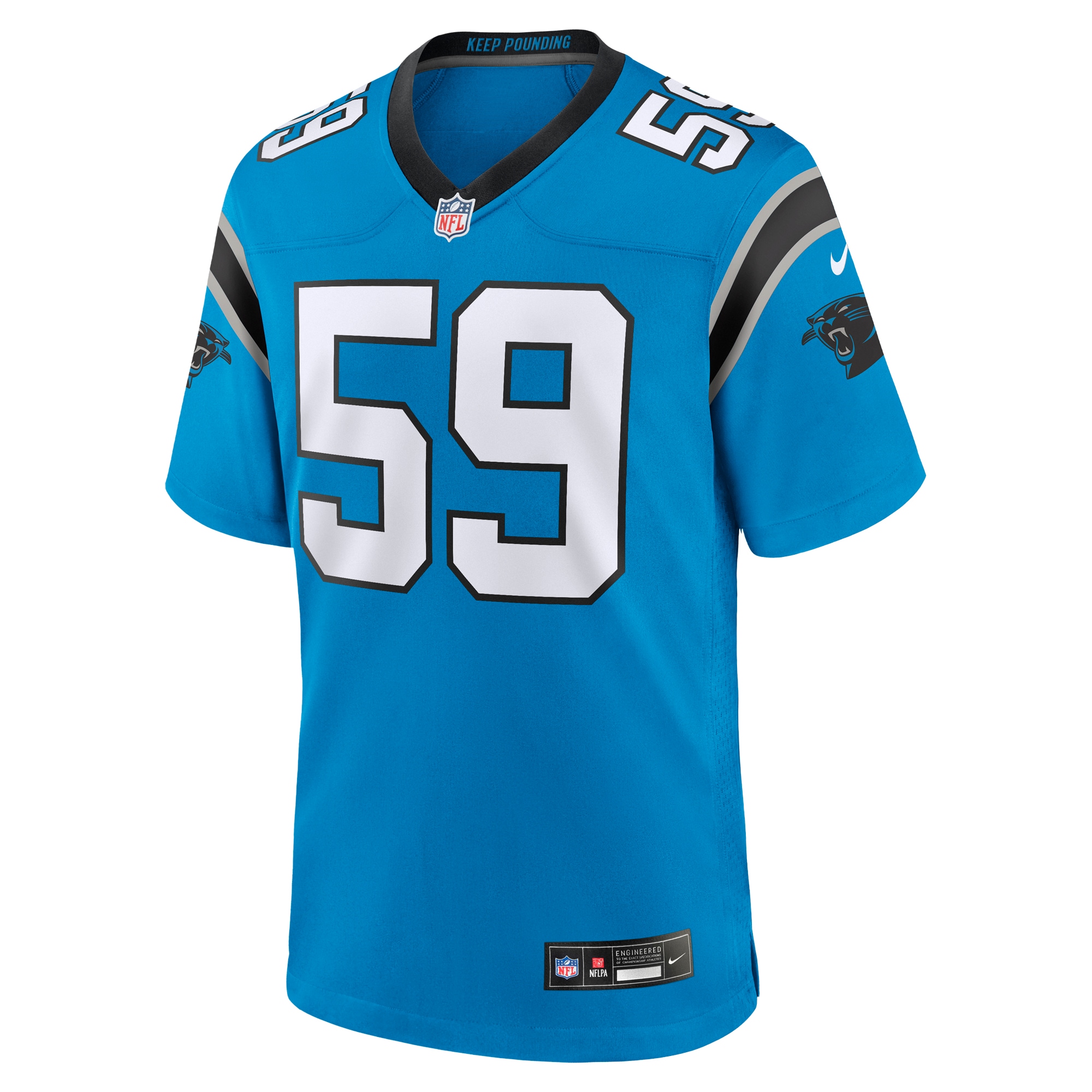 Men's Carolina Panthers Luke Kuechly Blue Retired Player Game Jersey JS4278 nicesnker - Image 2
