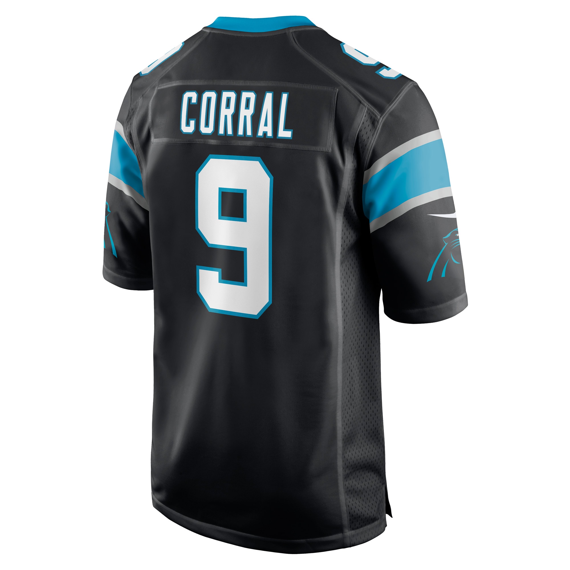 Men's Carolina Panthers Matt Corral Black Player Game Jersey JS2241 nicesnker - Image 3