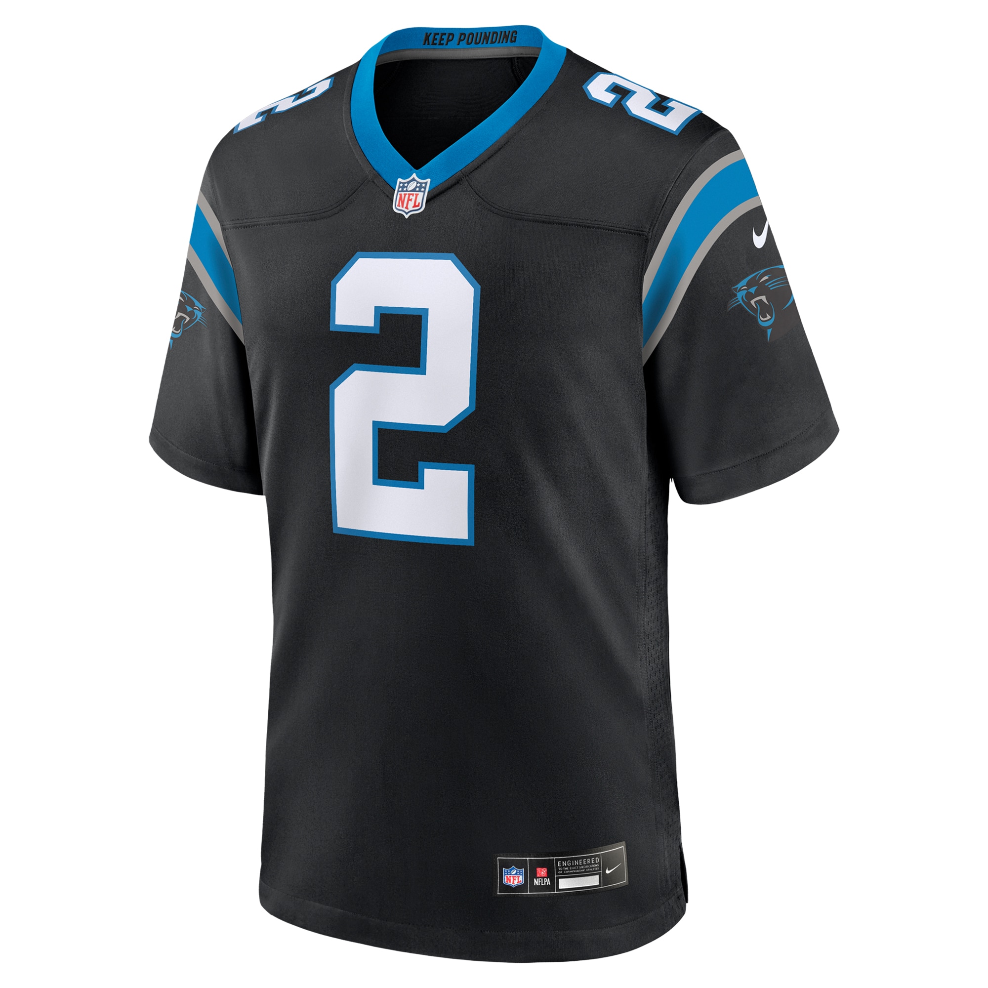 Men's Carolina Panthers Mike Jackson Black Game Jersey JS4865 nicesnker - Image 2