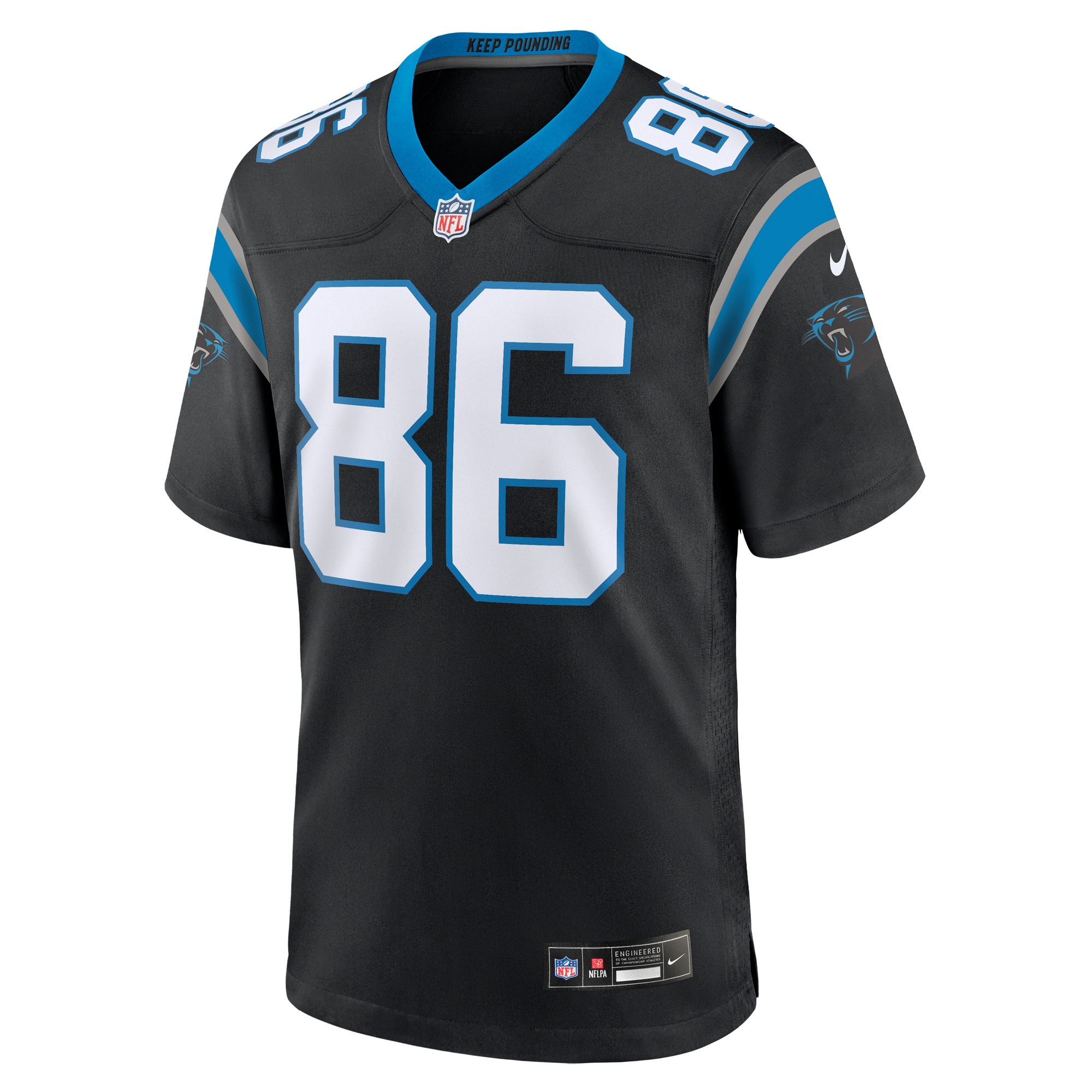 Men's Carolina Panthers Mike Strachan Black Game Jersey JS3020 nicesnker - Image 2