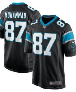 Men's Carolina Panthers Muhsin Muhammad Black Retired Player Jersey JS2262 nicesnker