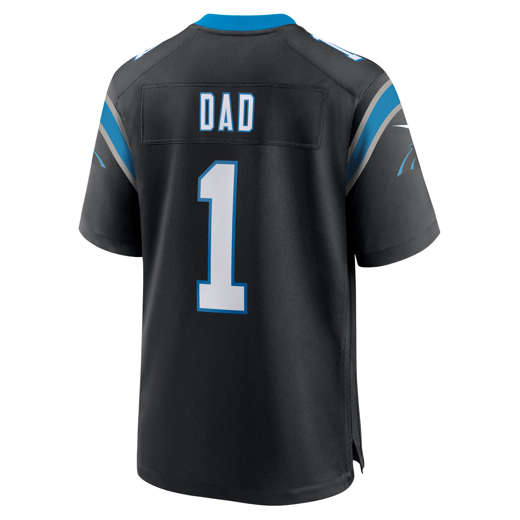 Men's Carolina Panthers Number 1 Dad Black Game Jersey JS6998 nicesnker - Image 3