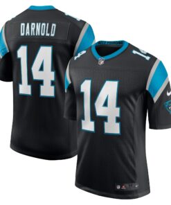 Men's Carolina Panthers Sam Darnold Black Vapor Limited Jersey JS9710 nicesnker