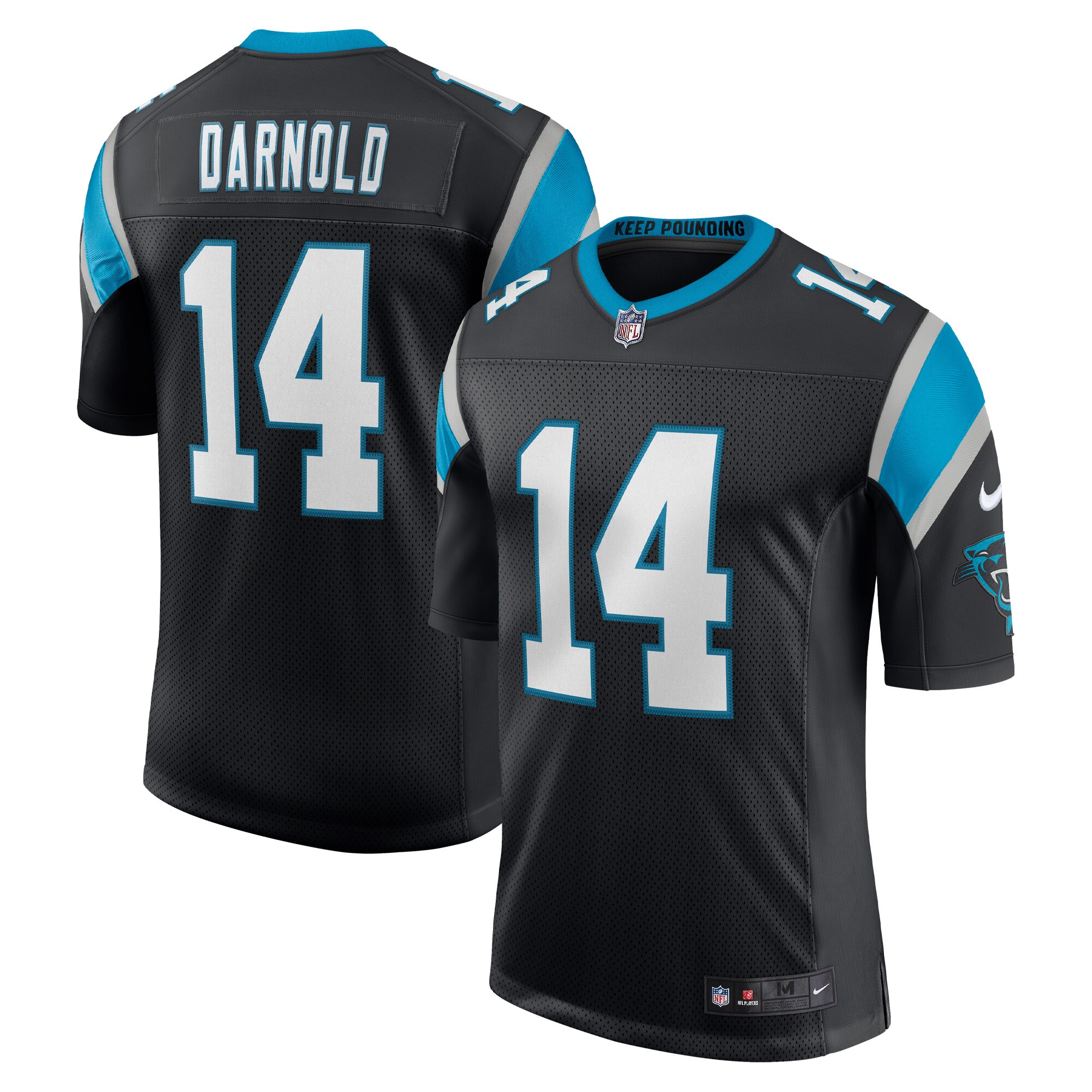 Men's Carolina Panthers Sam Darnold Black Vapor Limited Jersey JS9710 nicesnker