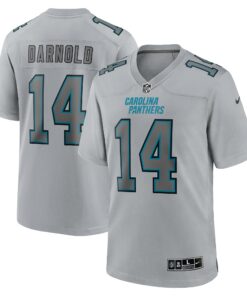 Men's Carolina Panthers Sam Darnold Gray Atmosphere Fashion Game Jersey JS5560 nicesnker
