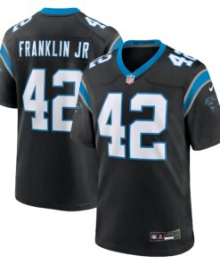 Men's Carolina Panthers Sam Franklin Jr. Black Team Game Jersey JS9729 nicesnker