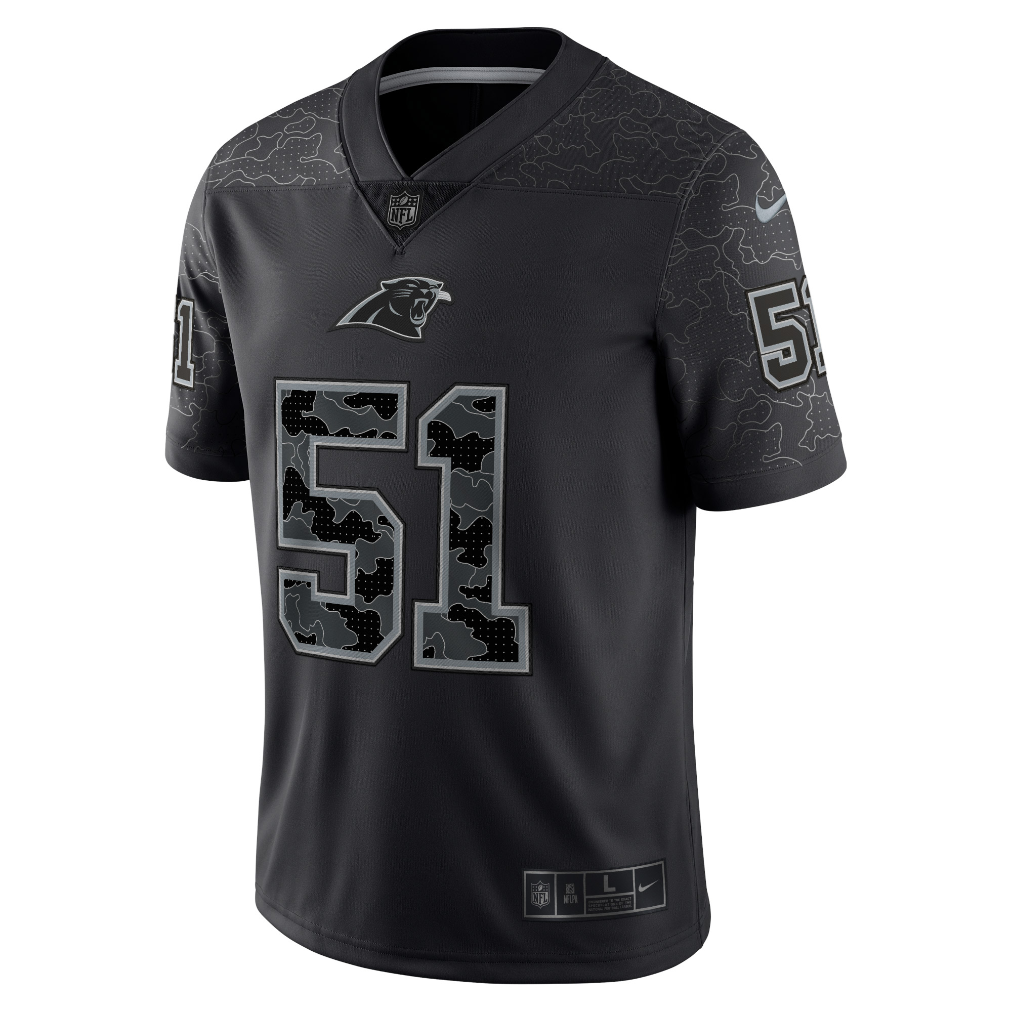 Men's Carolina Panthers Sam Mills Black Retired Player RFLCTV Limited Jersey JS2589 nicesnker - Image 3