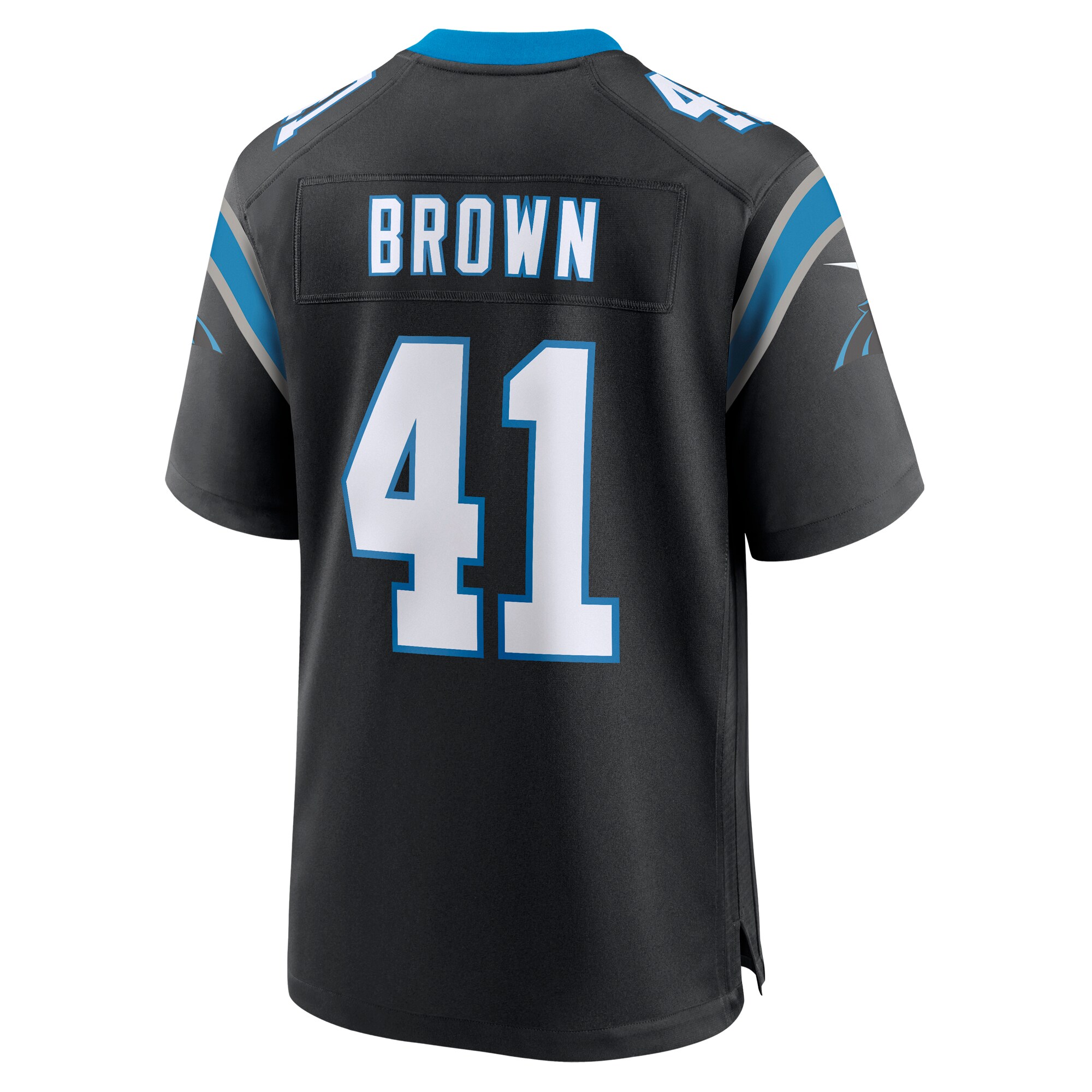 Men's Carolina Panthers Spencer Brown Black Team Game Jersey JS6758 nicesnker - Image 3