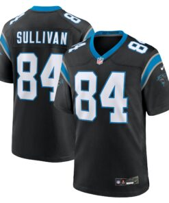 Men's Carolina Panthers Stephen Sullivan Black Team Game Jersey JS4812 nicesnker