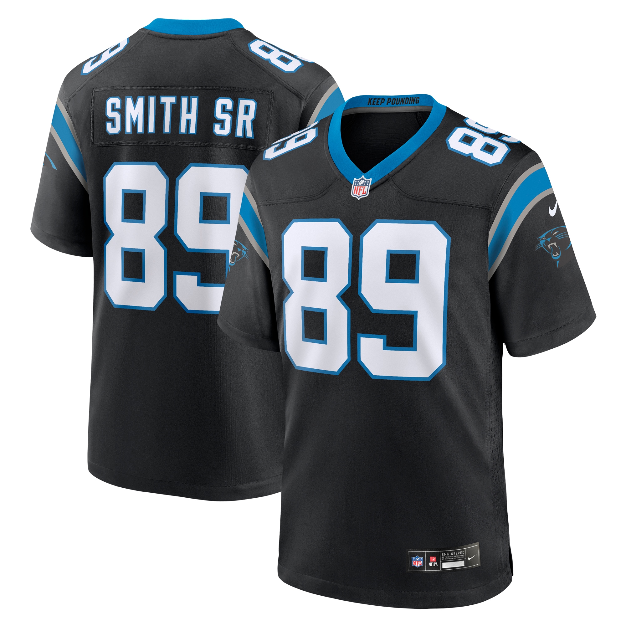 Men's Carolina Panthers Steve Smith Sr. Black Retired Player Game Jersey JS6086 nicesnker