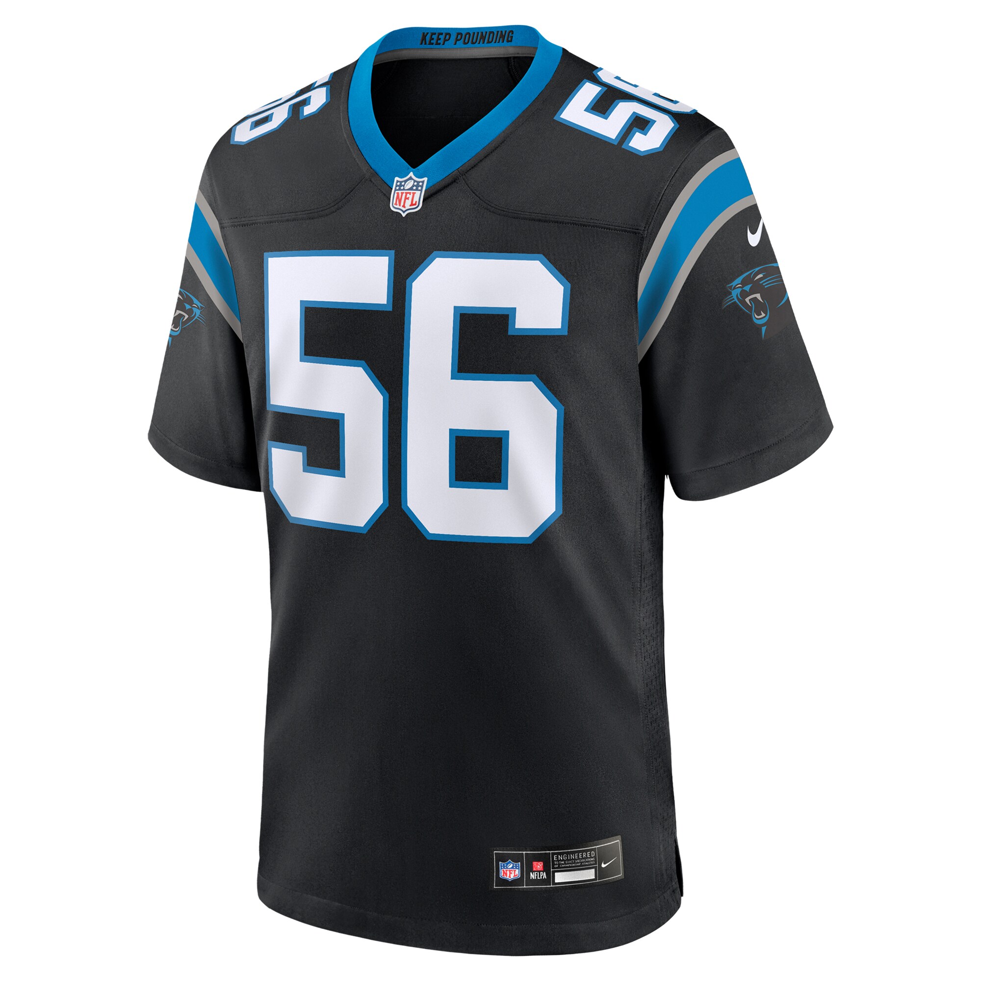 Men's Carolina Panthers Trevin Wallace Black Game Jersey JS3054 nicesnker - Image 2
