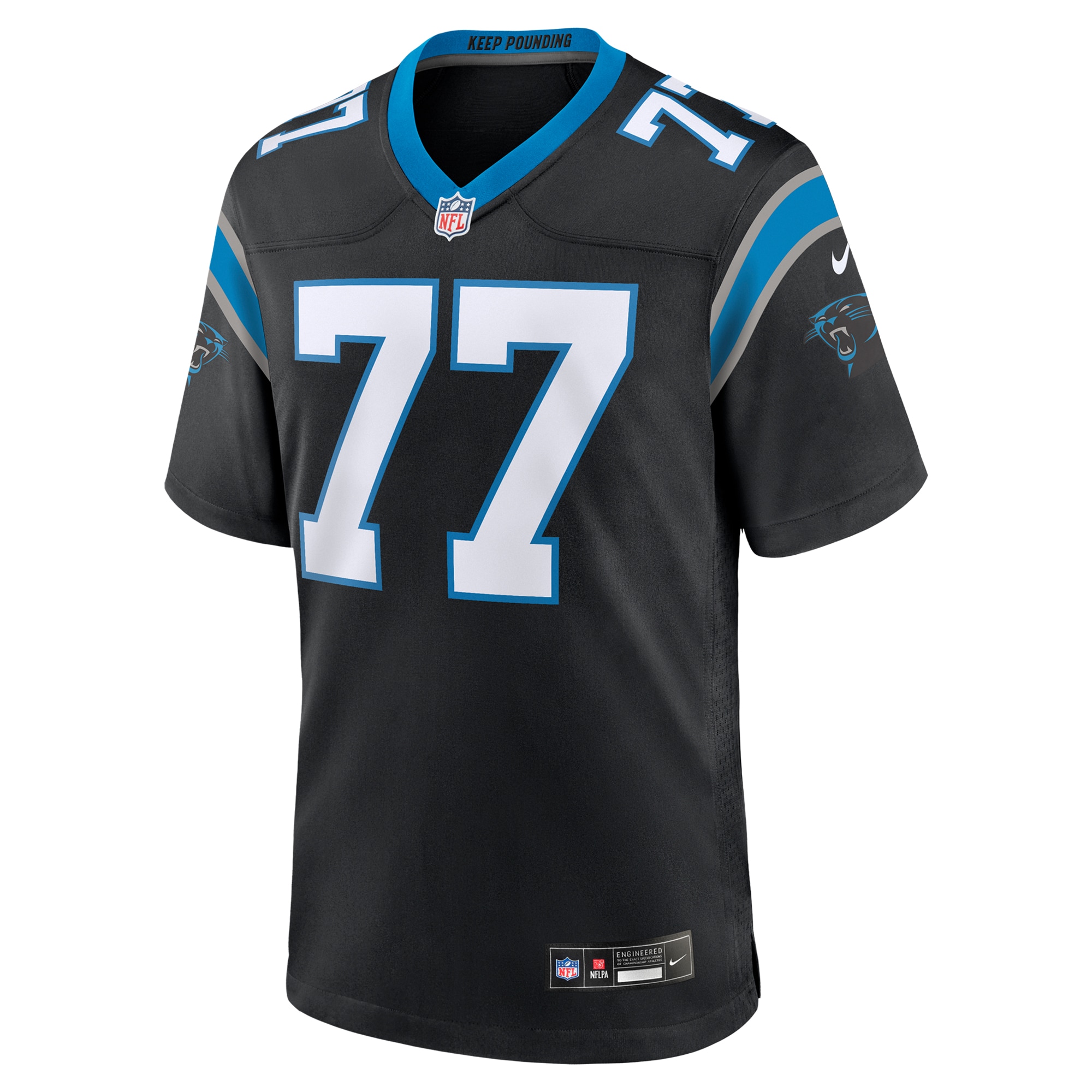Men's Carolina Panthers Yosh Nijman Black Game Jersey JS7132 nicesnker - Image 2