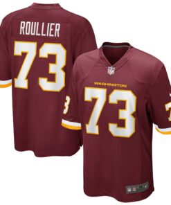 Men's Chase Roullier Washington Football Team Burgundy Game Player Jersey JS1997 nicesnker