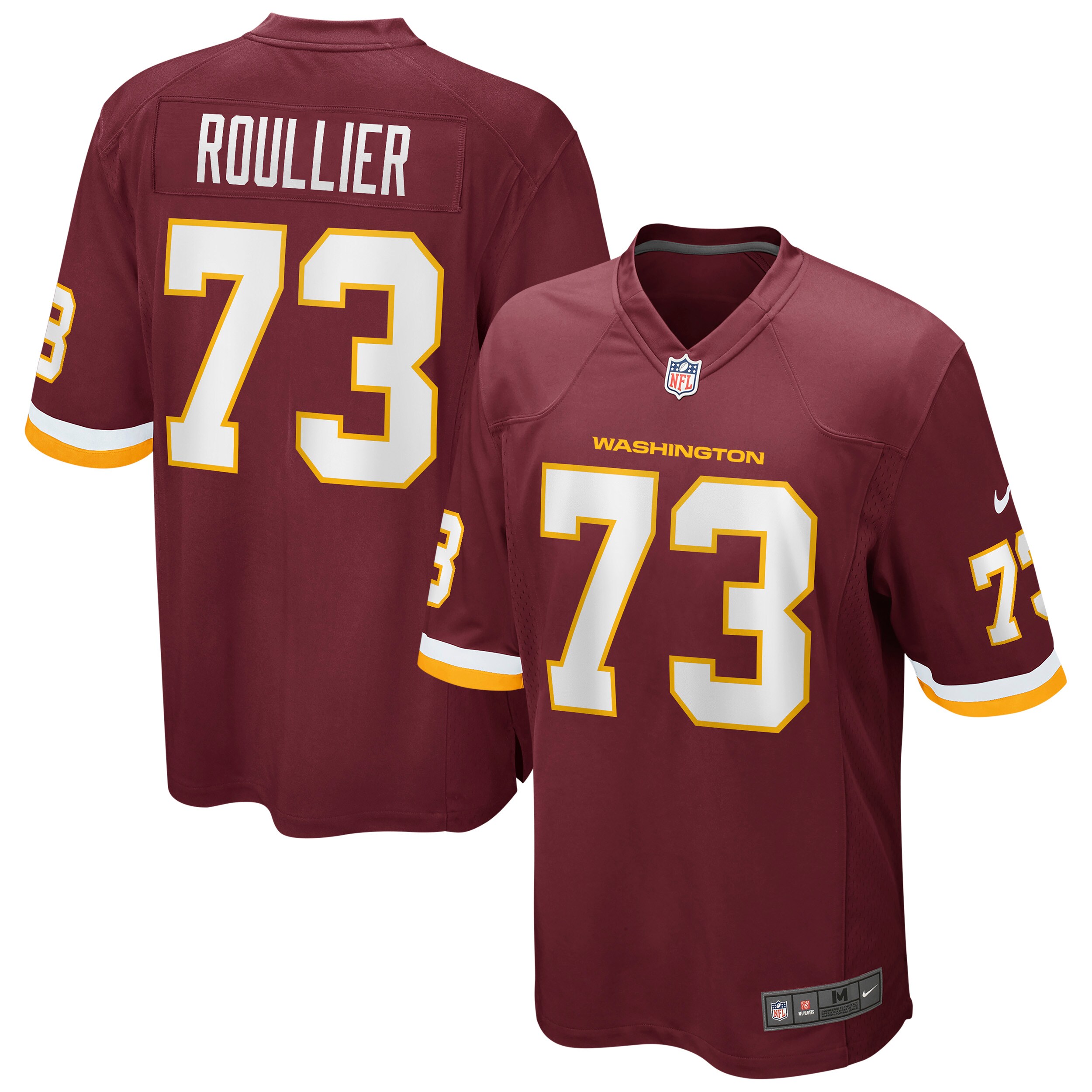 Men's Chase Roullier Washington Football Team Burgundy Game Player Jersey JS1997 nicesnker