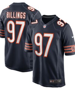 Men's Chicago Bears Andrew Billings Navy Game Jersey JS4866 nicesnker