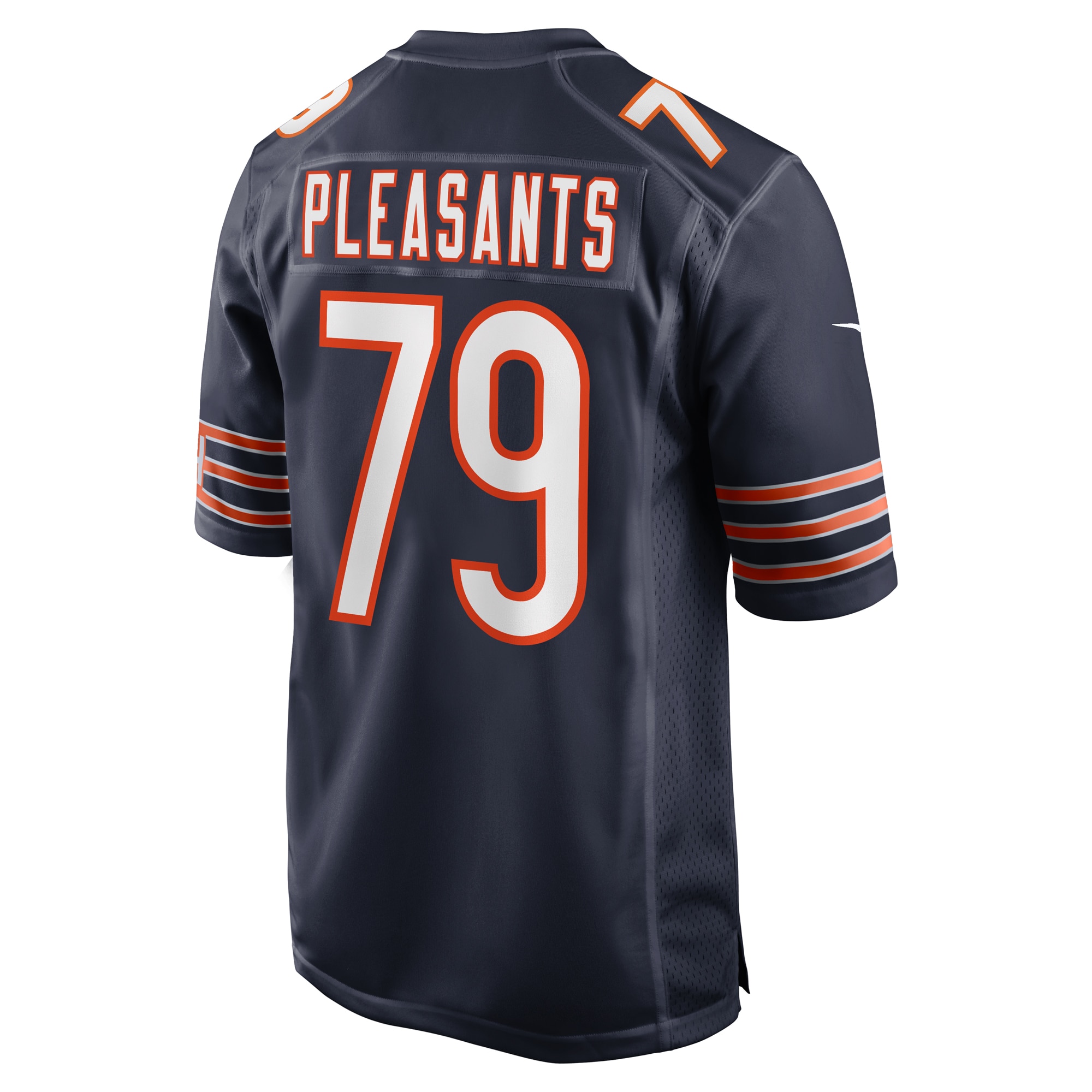 Men's Chicago Bears Austen Pleasants Navy Game Jersey JS7690 nicesnker - Image 3