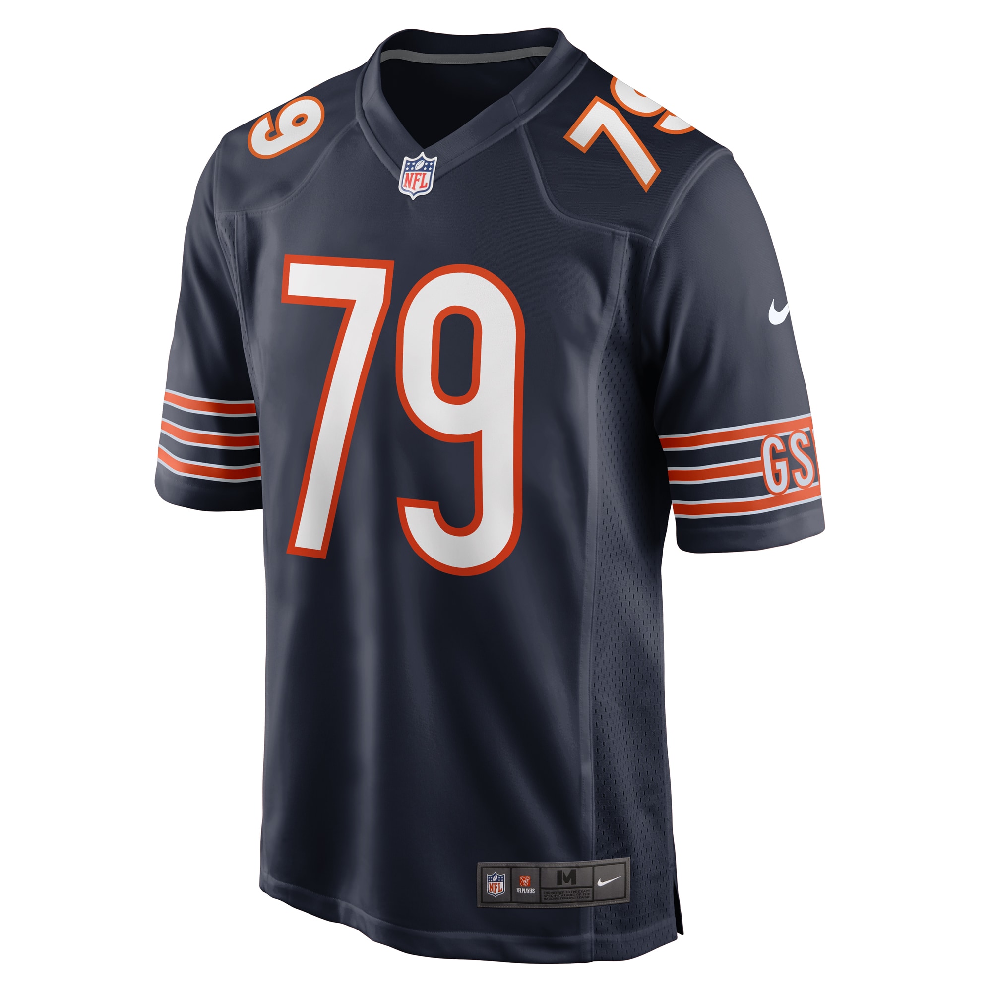 Men's Chicago Bears Austen Pleasants Navy Game Jersey JS7690 nicesnker - Image 2