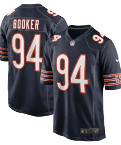 Men's Chicago Bears Austin Booker Navy Game Jersey JS6135 nicesnker