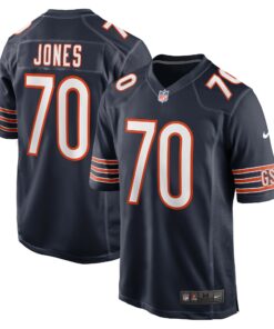 Men's Chicago Bears Braxton Jones Navy Game Player Jersey JS1687 nicesnker