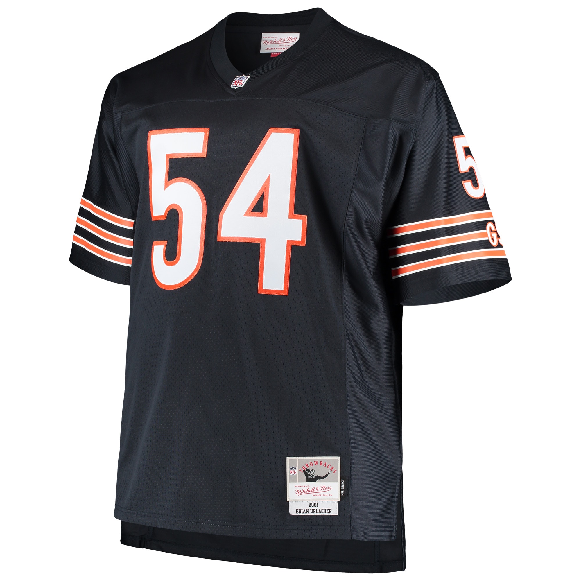 Men's Chicago Bears Brian Urlacher Mitchell & Ness Navy Big & Tall 2001 Retired Player Jersey JS3492 nicesnker - Image 2