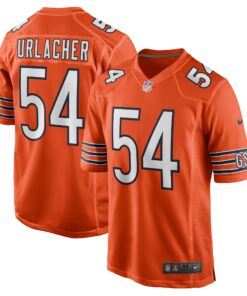 Men's Chicago Bears Brian Urlacher Orange Retired Player Jersey JS4435 nicesnker