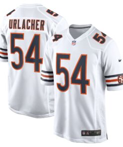 Men's Chicago Bears Brian Urlacher White Retired Player Game Jersey JS7264 nicesnker