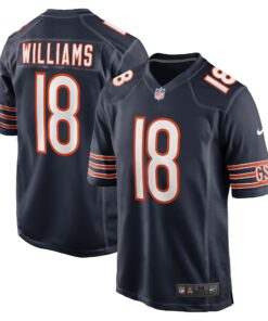 Men's Chicago Bears Caleb Williams Navy Player Game Jersey JS4539 nicesnker