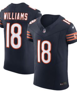 Men's Chicago Bears Caleb Williams Navy Team Vapor F.U.S.E. Elite Jersey JS4679 nicesnker