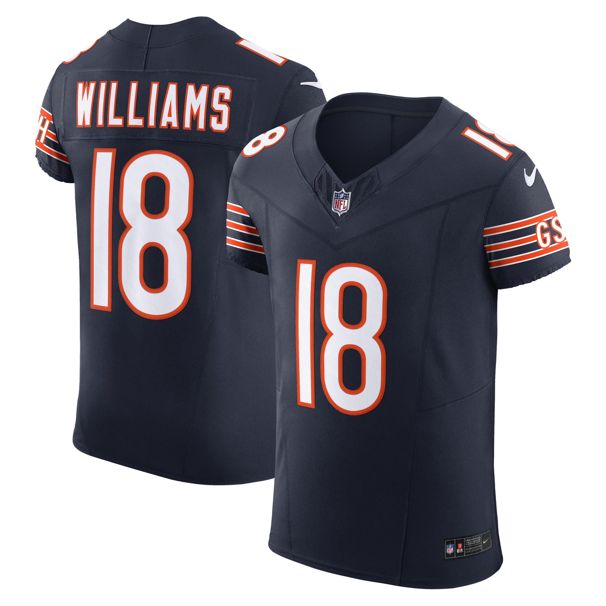 Men's Chicago Bears Caleb Williams Navy Team Vapor F.U.S.E. Elite Jersey JS4679 nicesnker