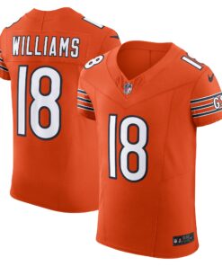 Men's Chicago Bears Caleb Williams Orange Alternate Vapor F.U.S.E. Elite Jersey JS1318 nicesnker