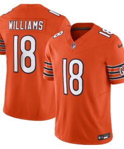Men's Chicago Bears Caleb Williams Orange Vapor F.U.S.E. Limited Jersey JS8431 nicesnker