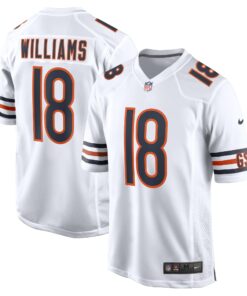 Men's Chicago Bears Caleb Williams White 2024 NFL Draft First Round Pick Player Game Jersey JS8503 nicesnker