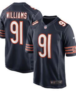 Men's Chicago Bears Chris Williams Navy Game Jersey JS8266 nicesnker