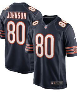 Men's Chicago Bears Collin Johnson Navy Game Jersey JS5517 nicesnker