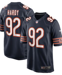 Men's Chicago Bears Daniel Hardy Navy Team Game Jersey JS3414 nicesnker