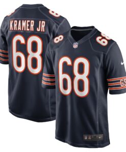 Men's Chicago Bears Doug Kramer Jr. Navy Game Jersey JS9264 nicesnker