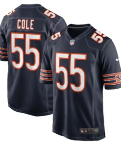 Men's Chicago Bears Dylan Cole Navy Game Jersey JS8262 nicesnker