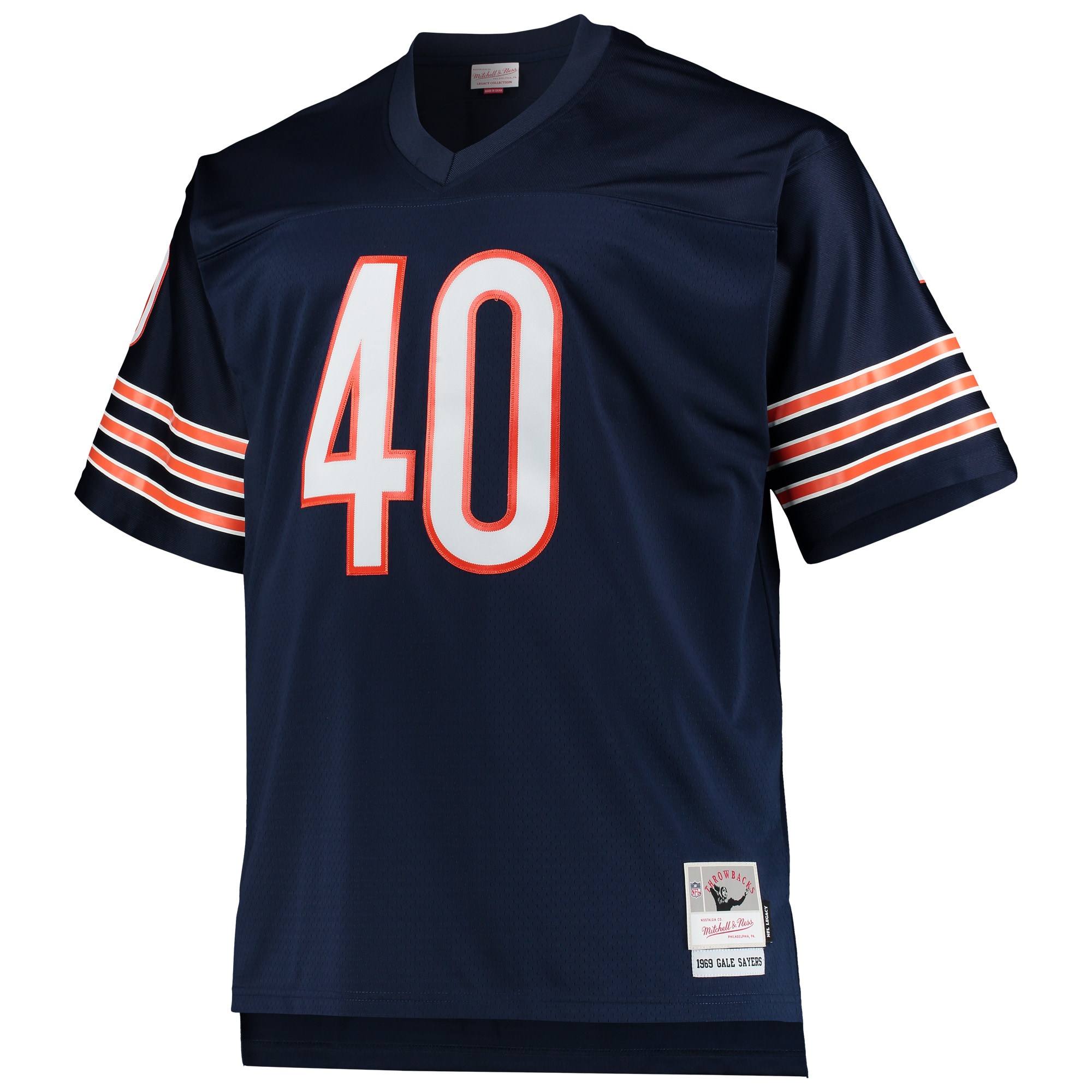 Men's Chicago Bears Gale Sayers Mitchell & Ness Navy Big & Tall 1969 Retired Player Jersey JS4413 nicesnker - Image 2