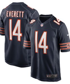 Men's Chicago Bears Gerald Everett Navy Game Jersey JS2477 nicesnker