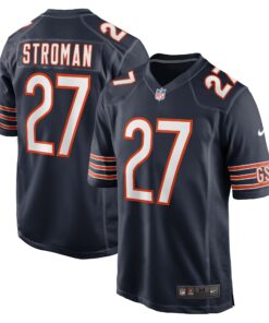 Men's Chicago Bears Greg Stroman Navy Team Game Jersey JS9850 nicesnker