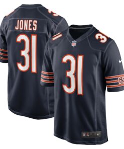 Men's Chicago Bears Jaylon Jones Navy Game Player Jersey JS2475 nicesnker